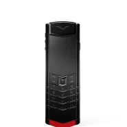 سیگنیچر اس پلاس Black Steel Calfskin Raspberry Red