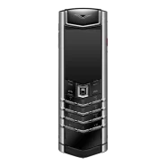 گوشی ورتو سیگنچر اس پلاس مدل استیل چرم ساده مشکی _ SIGNATURE S+ WHITE STEEL CALFSKIN – JADE BLACK